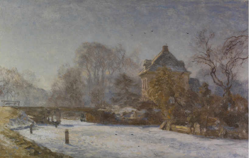 W.B. Tholen, Gezicht op Hofwijck in de winter (olieverf op doek, 90 × 60 cm, circa 1910) Stichting Huygens Museum