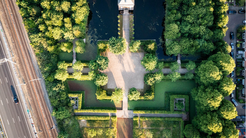 Hofwijck tuin (luchtfoto)